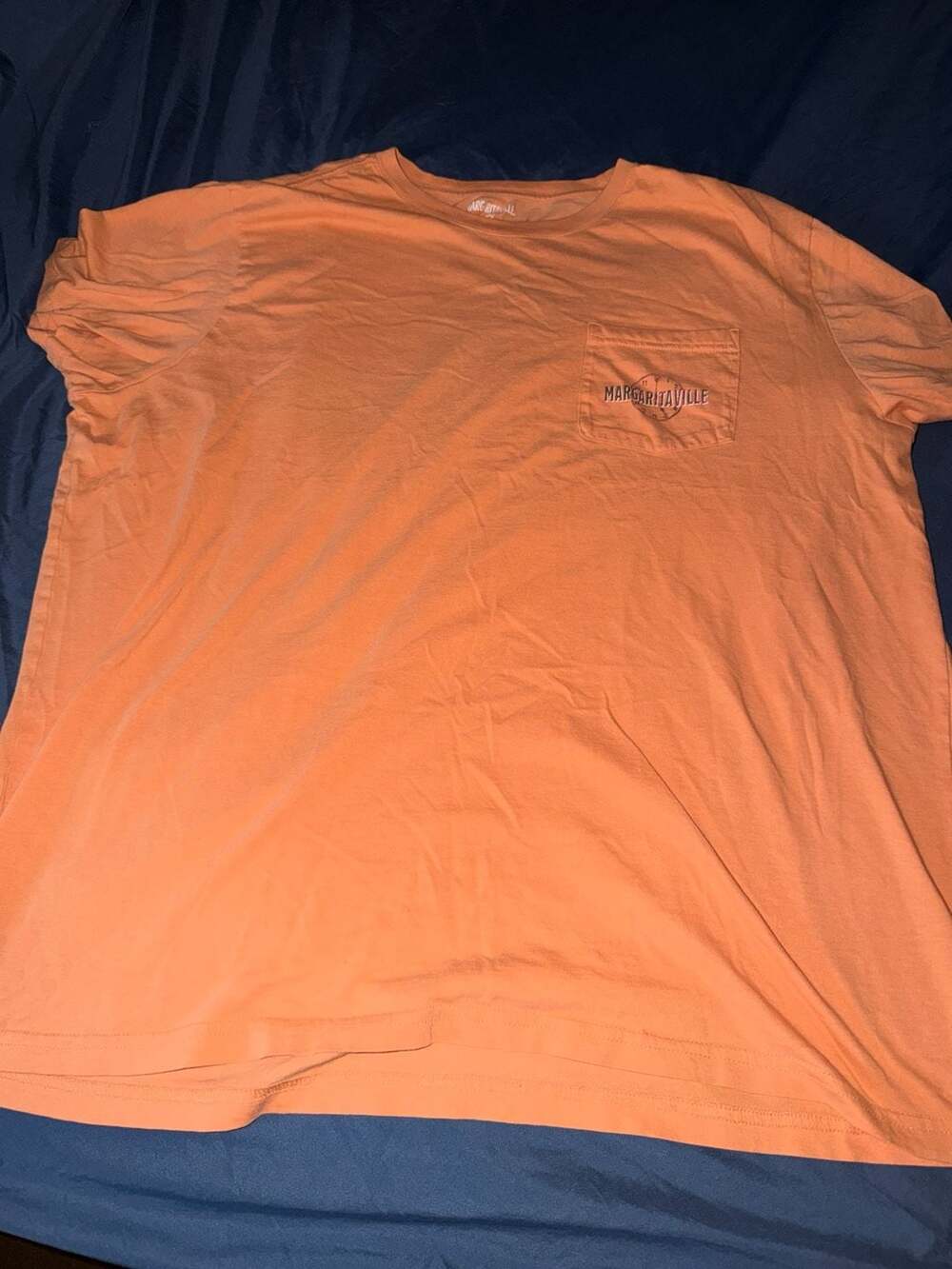 Margaritaville "It's 5 O'Clock Somewhere" Orange Pocket T-Shirt, Size 2XL